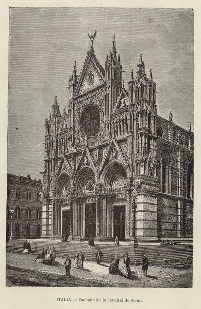 Italie - Façade de la cathédrale de Sienne - European School