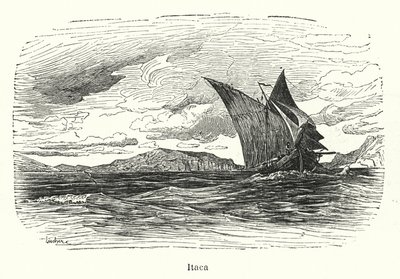 Ithaque, Grèce antique (lithographie) - European School