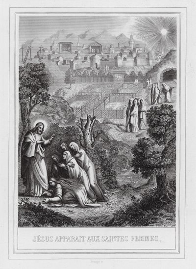 Jésus apparaît aux saintes femmes (gravure) - European School
