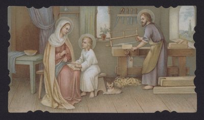 Jésus-Christ enfant avec sa mère, Marie, dans l