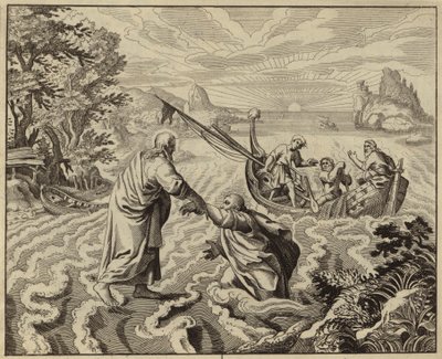 Jésus Christ marchant sur la mer de Galilée - European School