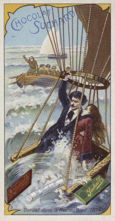 Ballon de Jules Duruof tombant dans la mer du Nord, 1874 - European School