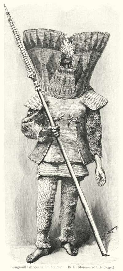 Insulaire de Kingsmill en armure complète (gravure) - European School