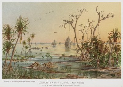 Lagune au nord de Loango, Afrique de l