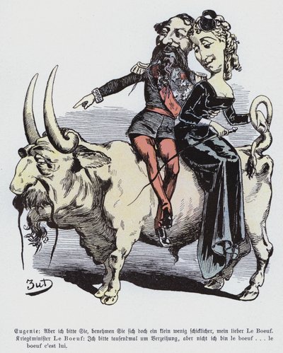 Le Bœuf (lithographie en couleur) - European School