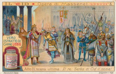 Le Cid de Massenet, carte Liebig, début du 20e siècle (chromo) - European School
