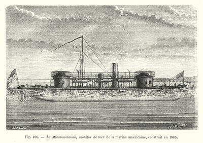 Le Miantonomoah, monitor de mer de la marine américaine, construit en 1865 - European School