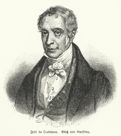 Manuel José Quintana, poète espagnol (lithographie) - European School