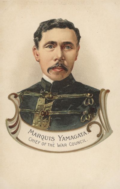 Marquis Yamagata, chef du Conseil de guerre (lithographie couleur) - European School