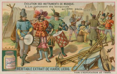 Instruments des soldats mercenaires du 15ème siècle - European School