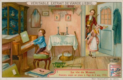 Mozart joue du piano à l