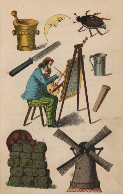 Page du Livre Magique (lithographie en couleur) - European School