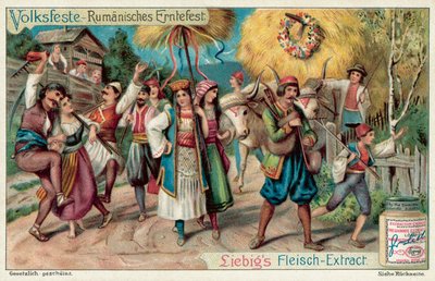 Célébrations de la Pentecôte en Roumanie (chromolithographie) - European School