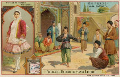 Fille persane et un enfant dansant - European School
