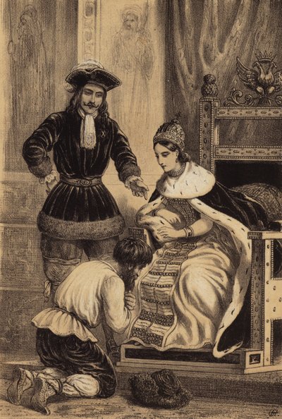 Pierre le Grand de Russie ordonnant à Karol Skowronski d