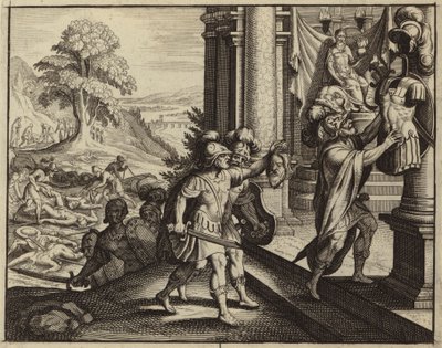Les Philistins plaçant la tête de Saül dans le temple de leur dieu Dagon - European School
