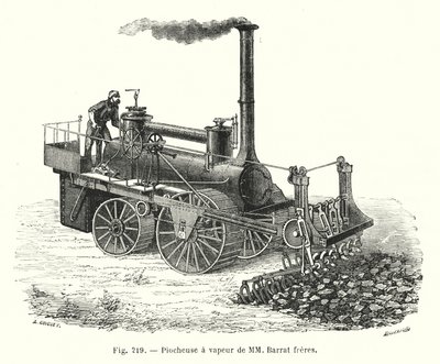 Piocheuse à vapeur de MM Barrat frères - European School