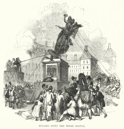 Démolition de la statue royale - European School