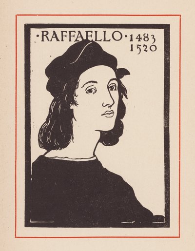 Raphaël, artiste et architecte italien de la Renaissance (lithographie) - European School