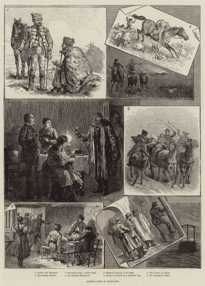Vie de bandit en Hongrie (gravure) - European School