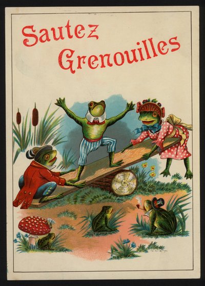 Sautez Grenouilles (lithographie en couleur) - European School