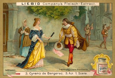 Scène de Cyrano de Bergerac (chromolithographie) - European School