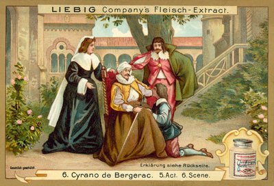 Scène de Cyrano de Bergerac (chromolithographie) - European School