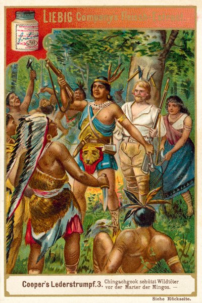 Scène de Le Tueur de Daim, par James Fenimore Cooper - European School
