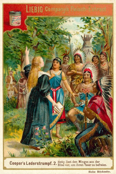 Scène de Le Tueur de Daim, par James Fenimore Cooper - European School