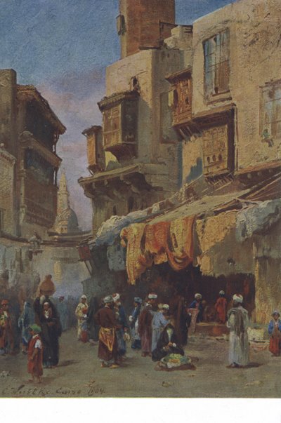 Scène de rue au Caire, Égypte - European School
