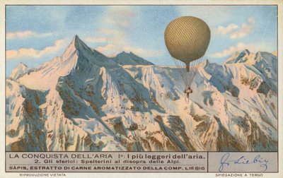Le balloniste suisse Eduard Spelterini survolant les Alpes - European School