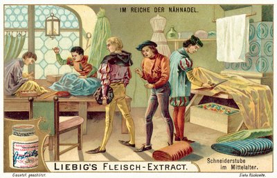 Atelier de tailleur au Moyen Âge - European School