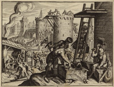 Les Juifs reconstruisant les murs de Jérusalem - European School