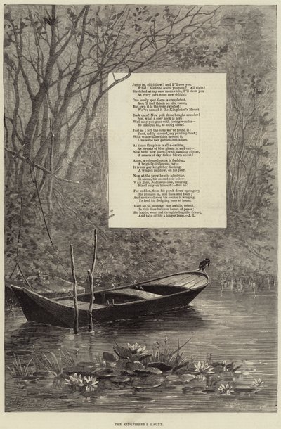 Le repaire du martin-pêcheur (gravure) - European School