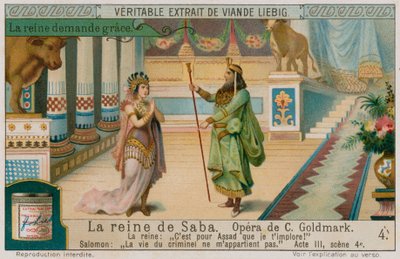 La reine de Saba demande au roi Salomon d