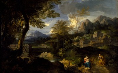 Le repos pendant la fuite en Égypte, 1670-1700 - European School