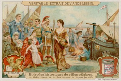 Les Vénitiens sont chassés dans la lagune par les Huns en 452 - European School