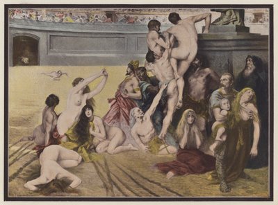 Le cirque, des gens jetés aux lions dans une arène romaine - European School