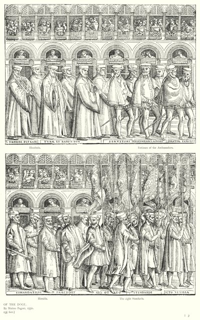 La procession du Doge (gravure) - European School