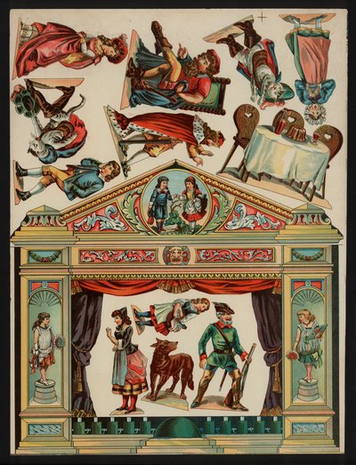 Théâtre (lithographie en couleur) - European School