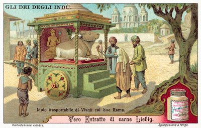 Idole transportable de Vishnu avec le bœuf Rama - European School