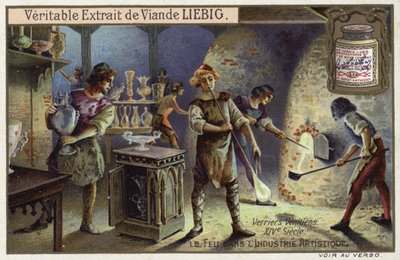 Souffleurs de verre vénitiens, 14ème siècle - European School
