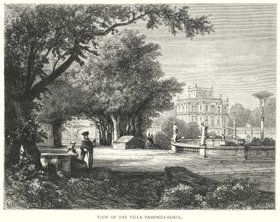 Vue de la Villa Pamphili-Doria (gravure) - European School