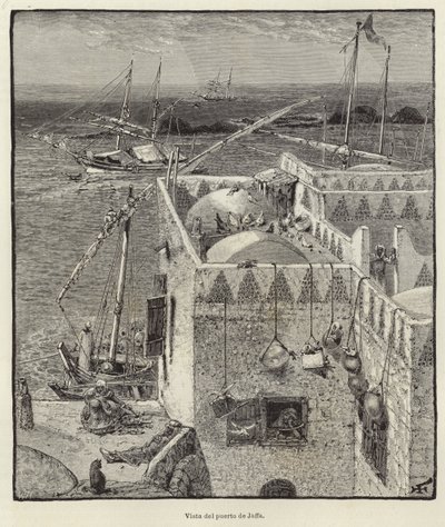 Vue du port de Jaffa - European School