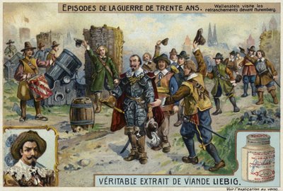 Wallenstein visitant les retranchements avant Nuremberg, 1632 - European School