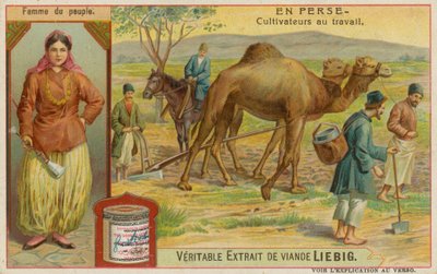 Femme et paysans au travail - European School
