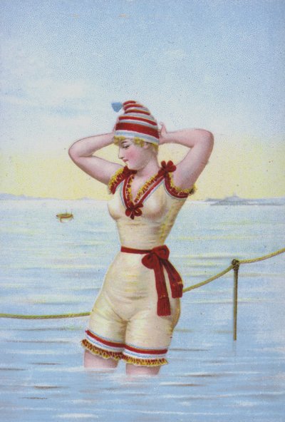 Femme se baignant au bord de la mer - European School