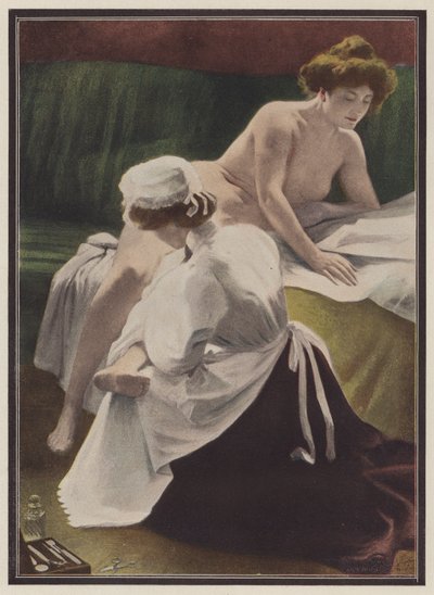 Femme séchée par sa servante - European School