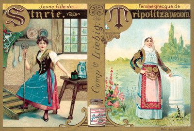 Jeune fille styrienne et femme grecque de Tripoli, Arcadie - European School