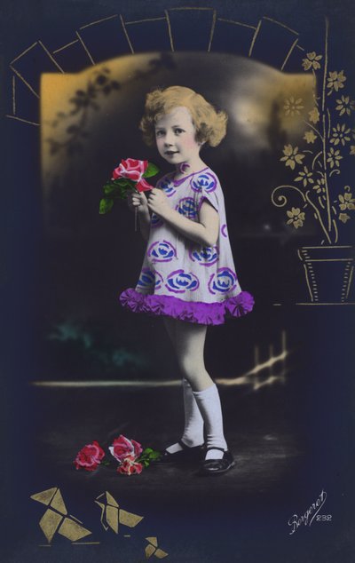 Jeune fille avec des roses - European School